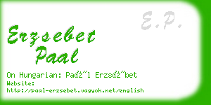 erzsebet paal business card